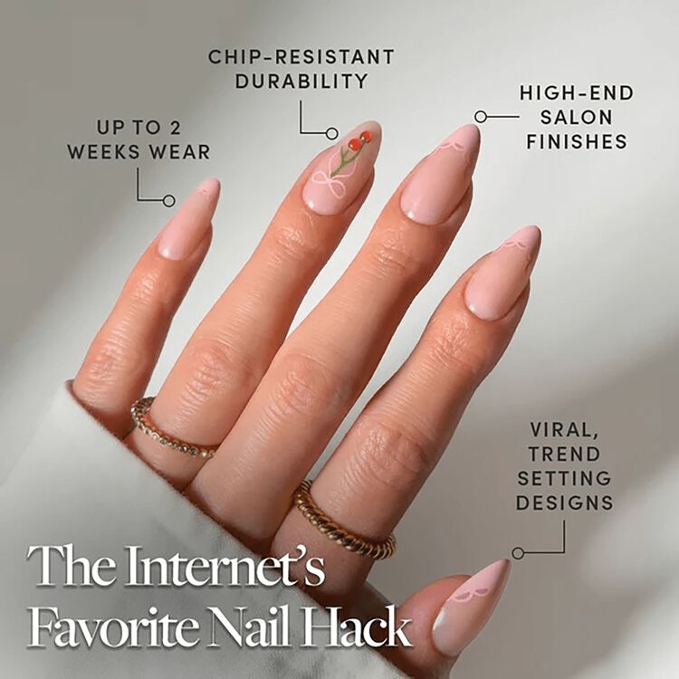 Cherry Bow Press-On Nails