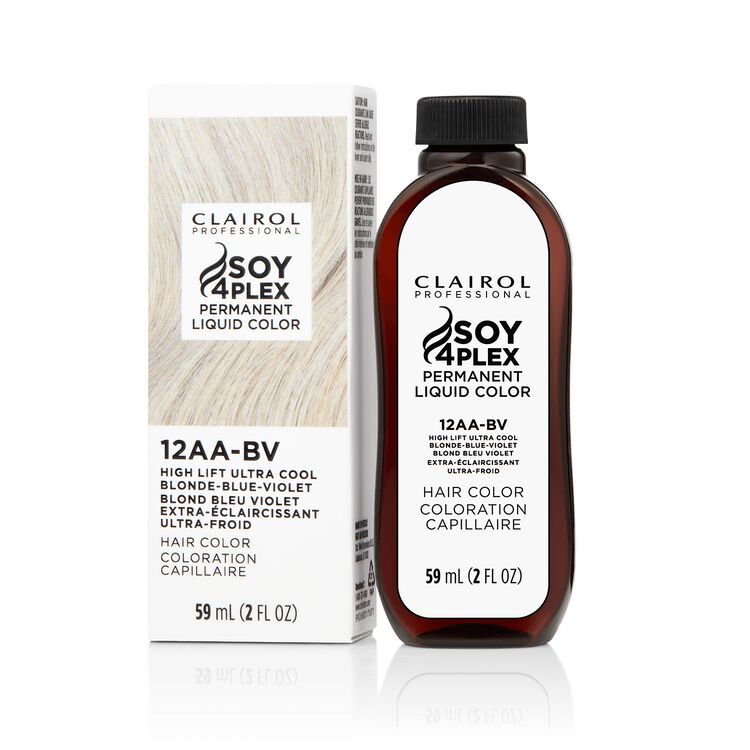 12AA-BV High Lift Ultra Cool Blonde-Blue-Violet Permanent Liquid Hair Color