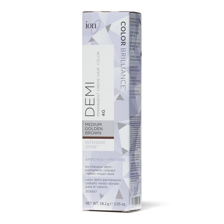 Intensive Shine 4G Medium Golden Brown Demi Permanent Creme Hair Color
