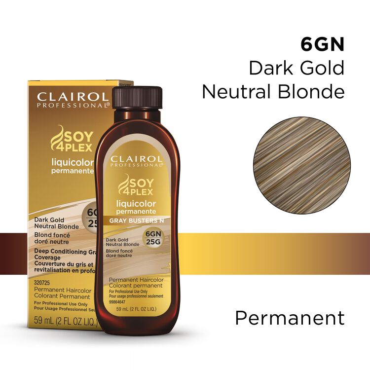6GN/25G Dark Gold Neutral Blonde LiquiColor Permanent Hair Color