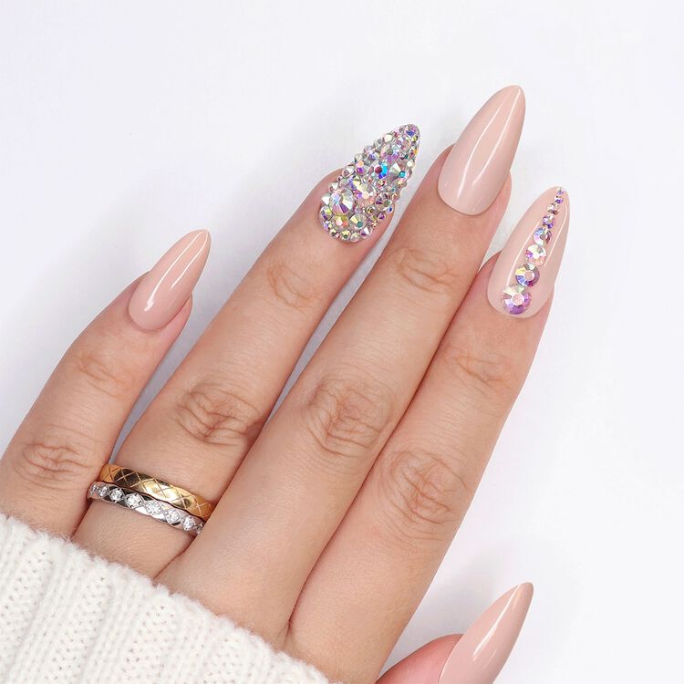 Nail Art Round Rhinestone Mix Crystal AB