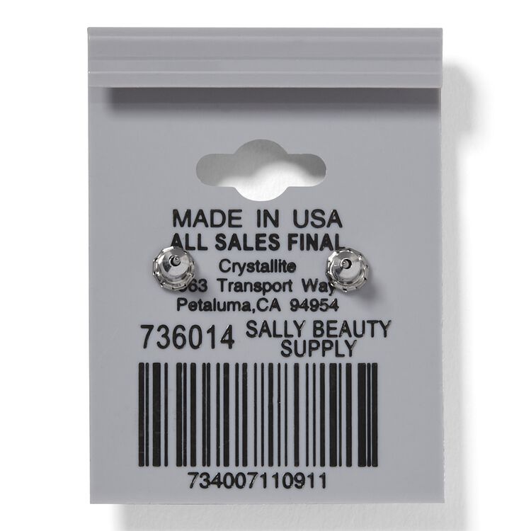 Destine Clear Faceted Square Earrings 6mm