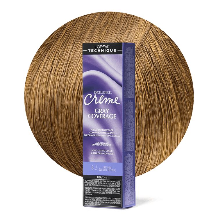 8.3 Medium Golden Blonde Permanent Creme Hair Color