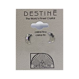 Destine Earrings Crescent Moon Crystal