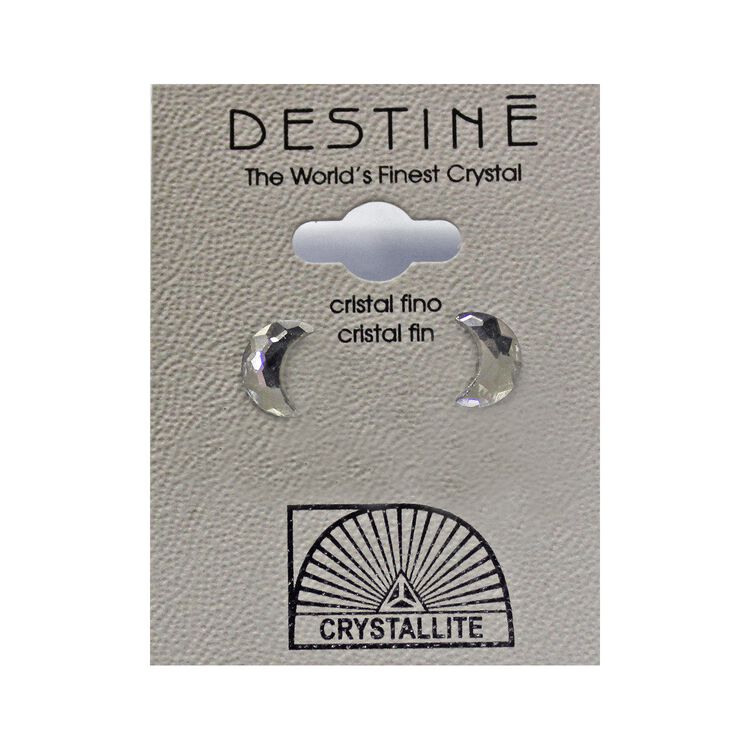 Destine Earrings Crescent Moon Crystal