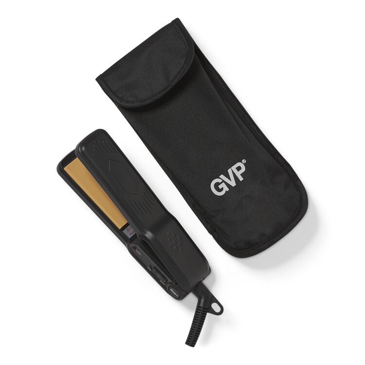 Black Travel Ceramic Flat Iron (1 1/2 in) by GVP Flat Irons Sally Beauty