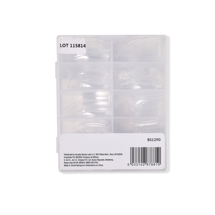 Clear Vision Cut Out Curved Clear Half-Well Tips