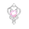 Pure Heart Zircon Charm Silver