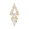 Linked Triangles Zircon Charm Gold