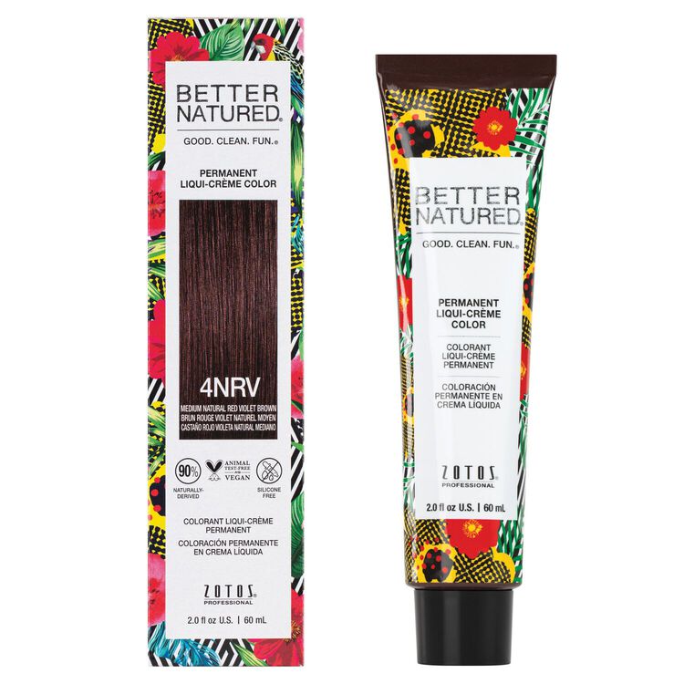 4NRV Medium Natural Red Violet Brown Permanent Liqui-Crème Hair Color