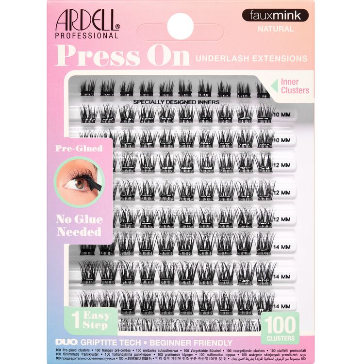 Press-On Pre-Glued Faux Mink Natural 100 Ct