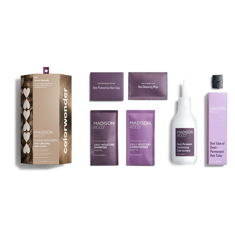 ColorWonder Demi-Permanent Hair Color Kit 8AG Iconic Bronde