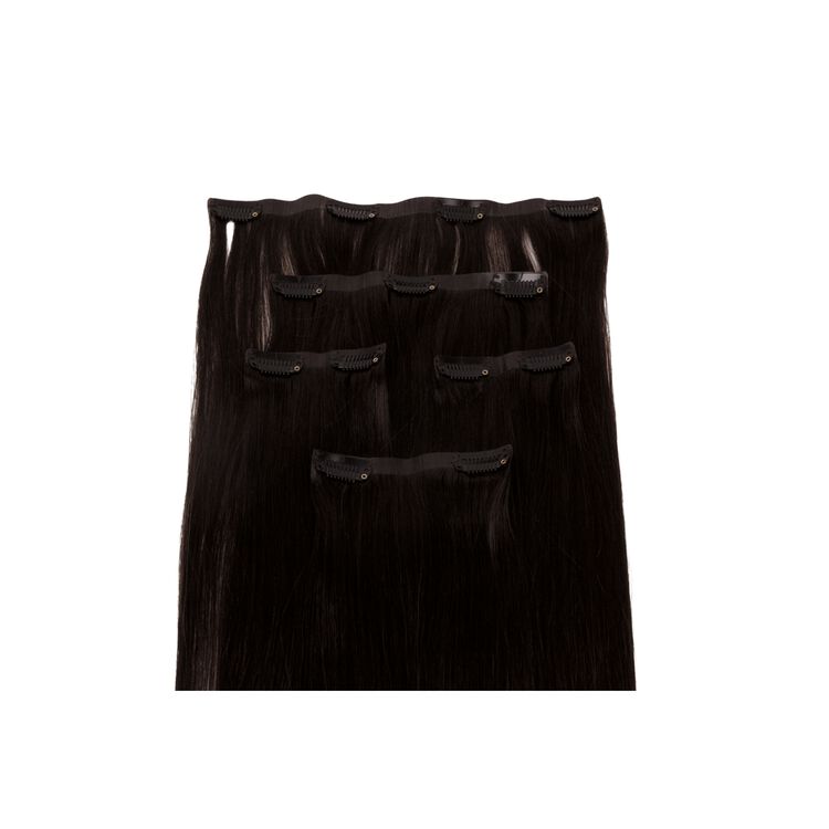 18" Ultra-Seamless Clip-in Hair Extensions Dark Brown