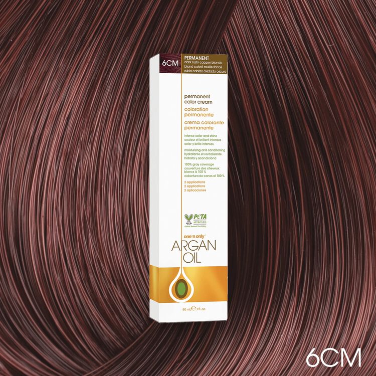 Argan Oil Permanent Color Cream 6CM Dark Rusty Copper Blonde