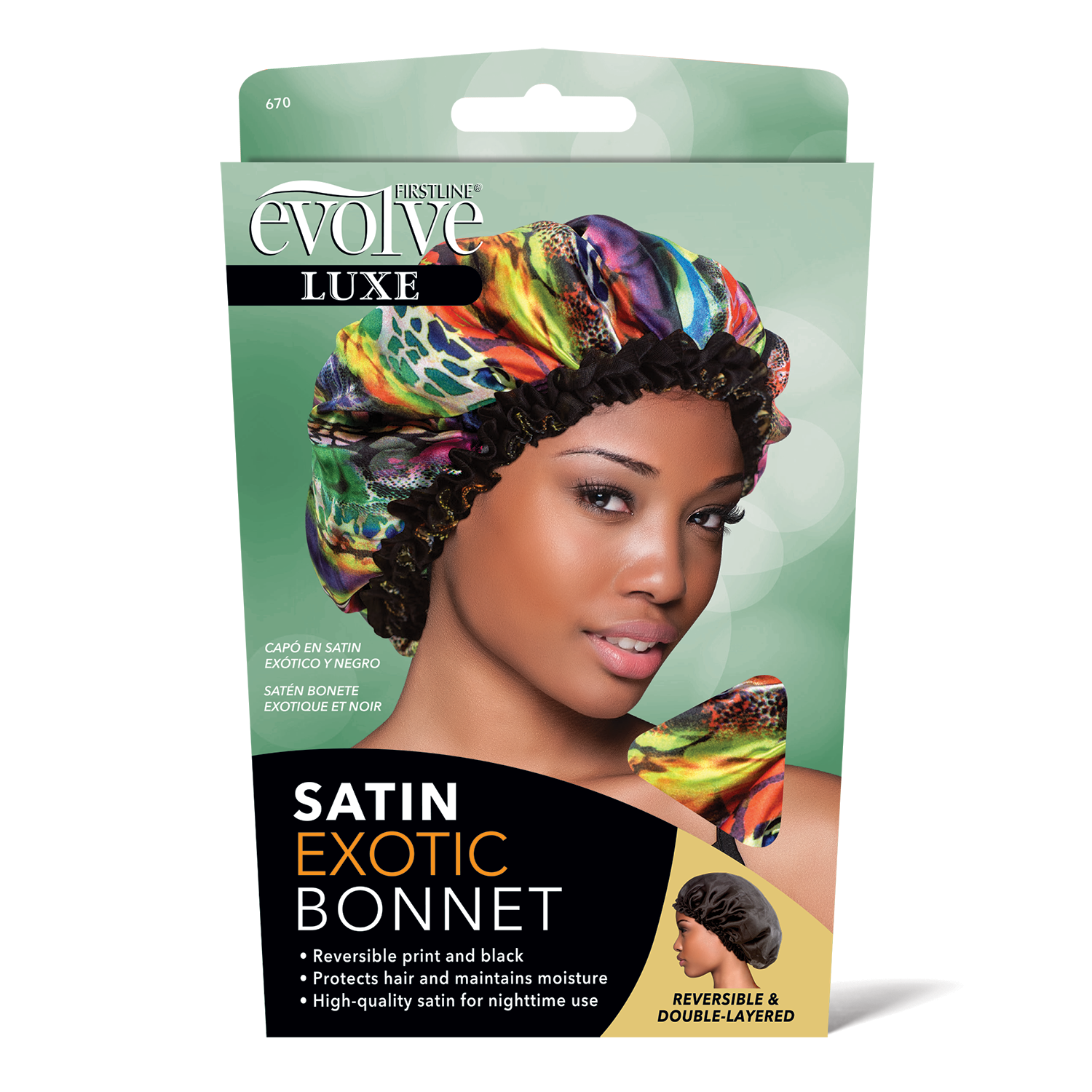 Sleeping Cap Hair Bonnet High Heels Reversible Satin Lined Bonnet