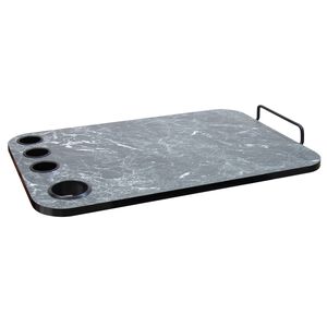 Black Marbleized Trolley Topper