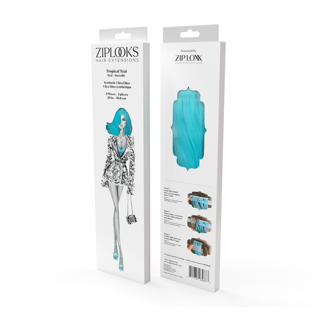 ZIPLOOKS Tropical Teal 20'' Ultra Fiber Hair Extensions | Sally Beauty