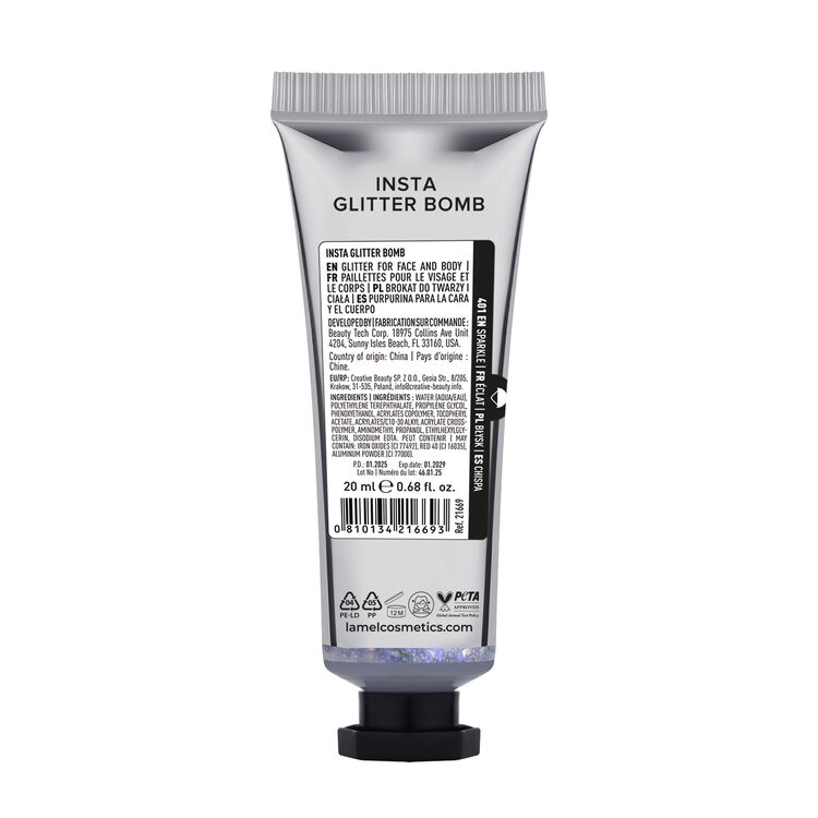INSTA Glitter Bomb For Face and Body Silver