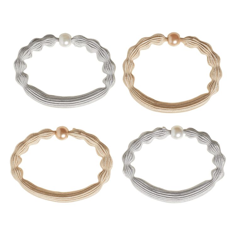 Blonde and Silver Forever Elastics 6mm 10 count