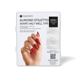 Almond Stiletto Shape Half Well Tips