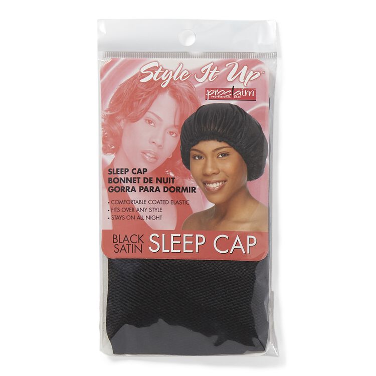 Black Satin Sleep Cap