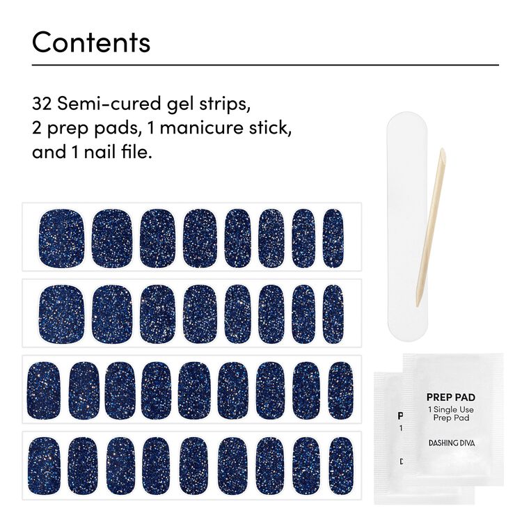 Sparkling Sea Semi-Cured Art Gel Strips