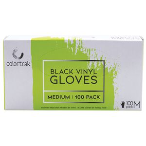 Medium 100ct Black Vinyl Gloves