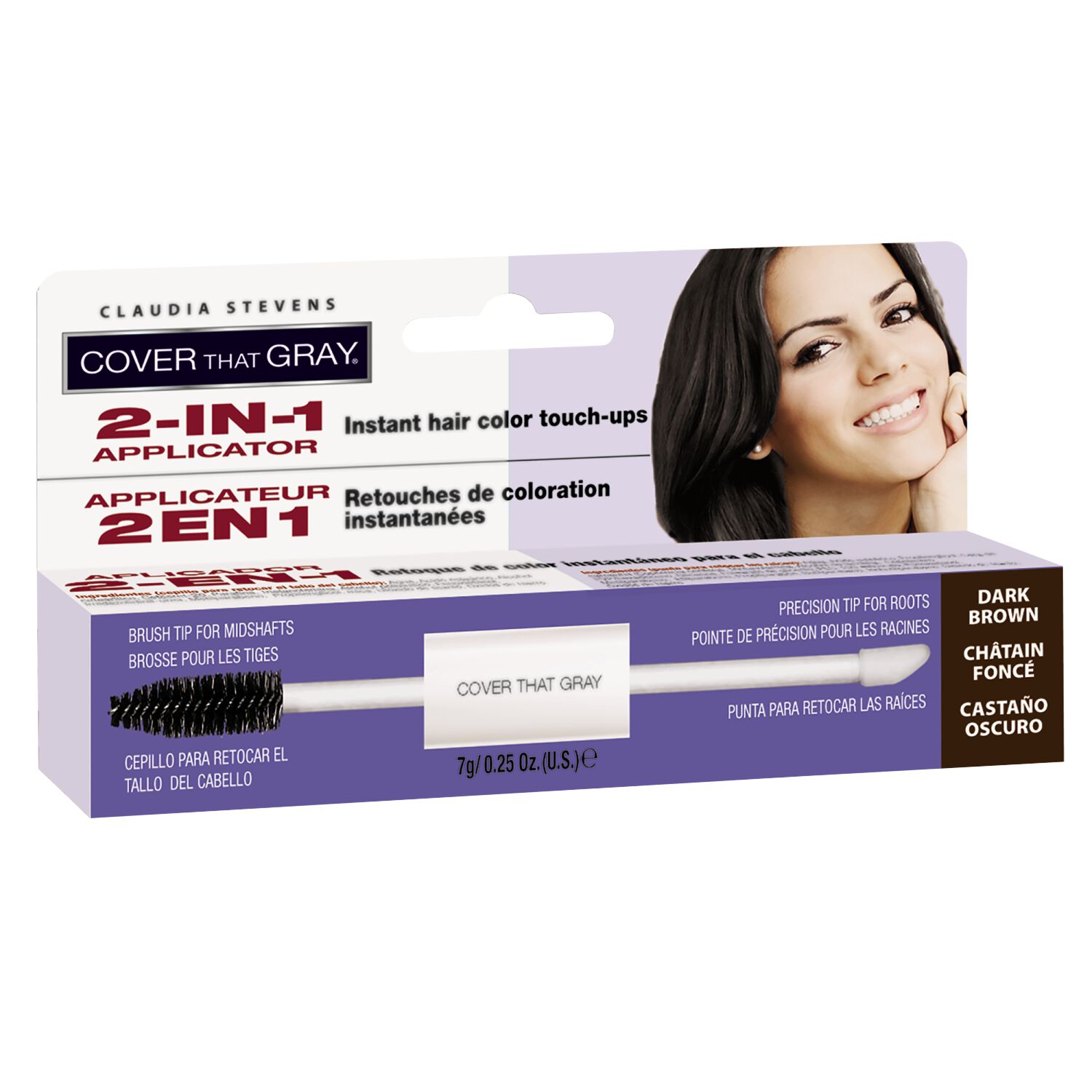 Claudia Stevens Cover That Gray 2 in 1 Applicator Root Touch Up