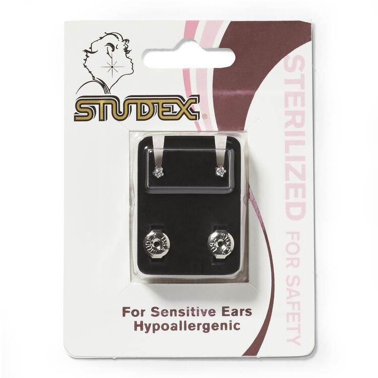 Mini Cubic Zirconia Sterilized Piercing Earrings Stainless Steel