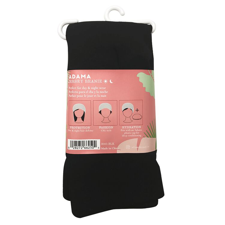 Black Satin Lined Jersey Beanie