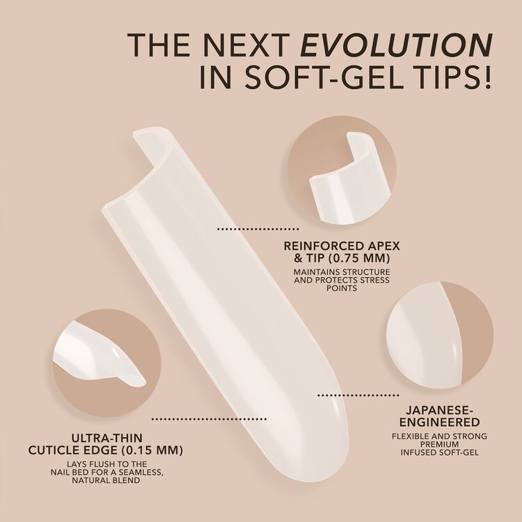 XL Stiletto Natural Cover Gel Extensions