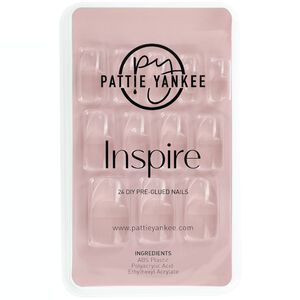 Inspire 24 DIY Pre-Glued Clear Almond Nails