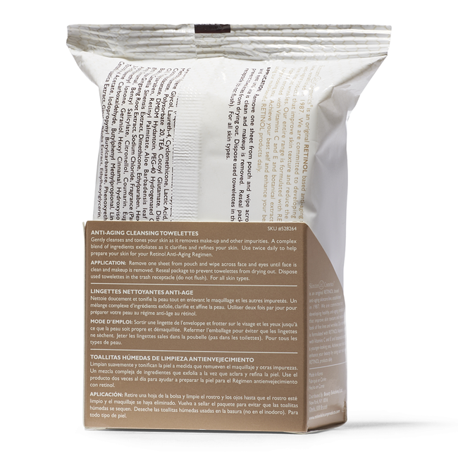 Retinol Anti Aging Cleansing Towelettes