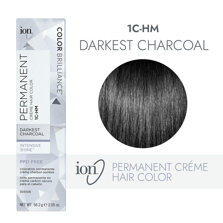 Ion 1C-HM Darkest Charcoal Permanent Creme Hair Color by Color Brilliance |  Permanent Hair Color | Sally Beauty