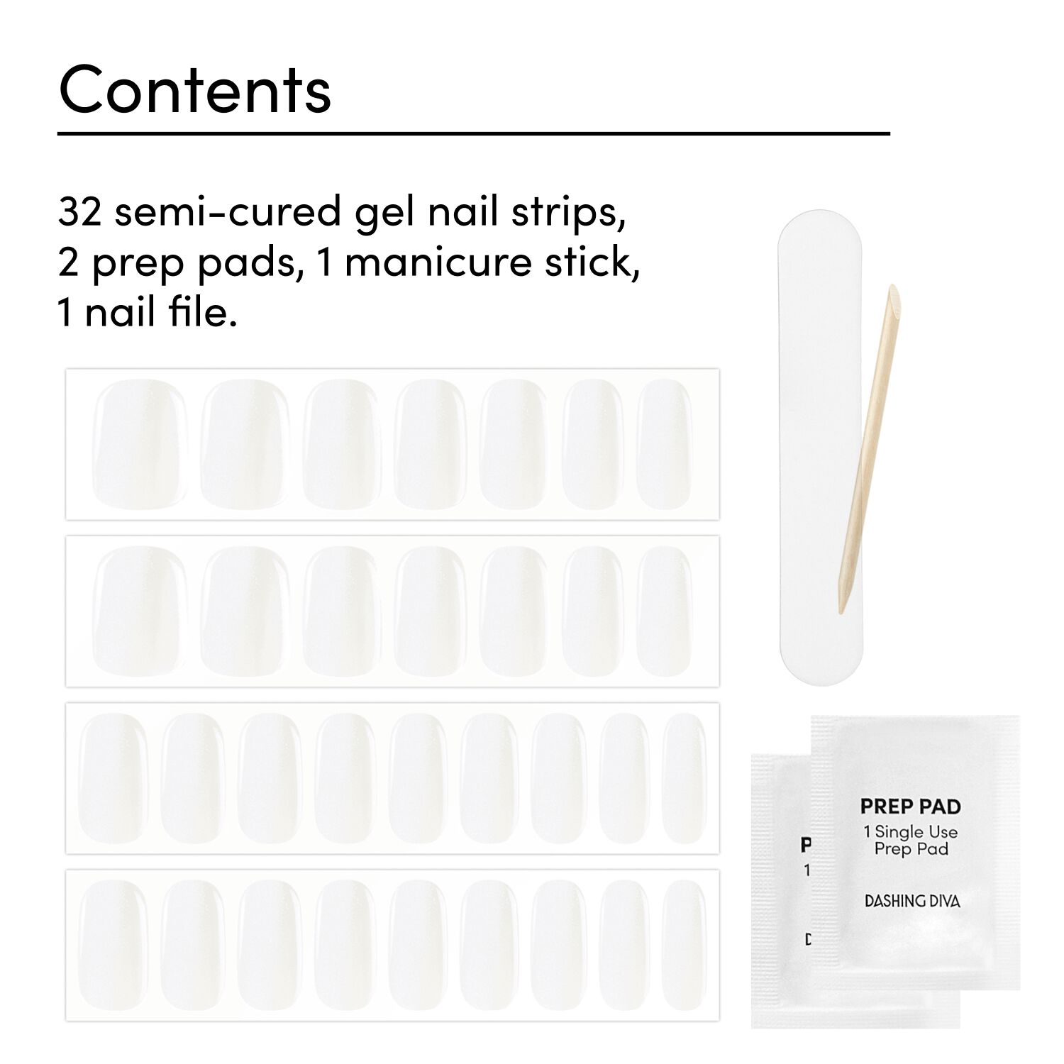 Dashing Diva Vanilla Glaze SemiCured Color Gel Strips Gel Strips