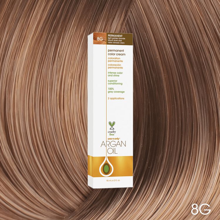 Argan Oil Permanent Color Cream 8G Light Golden Blonde