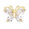 Social Butterfly Zircon Charm Gold