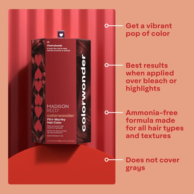 ColorWonder Demi-Permanent Hair Color Kit 6R Cherrybomb
