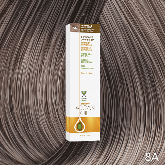 One N' Only Argan Oil Permanent Color Cream 8A Light Ash ...