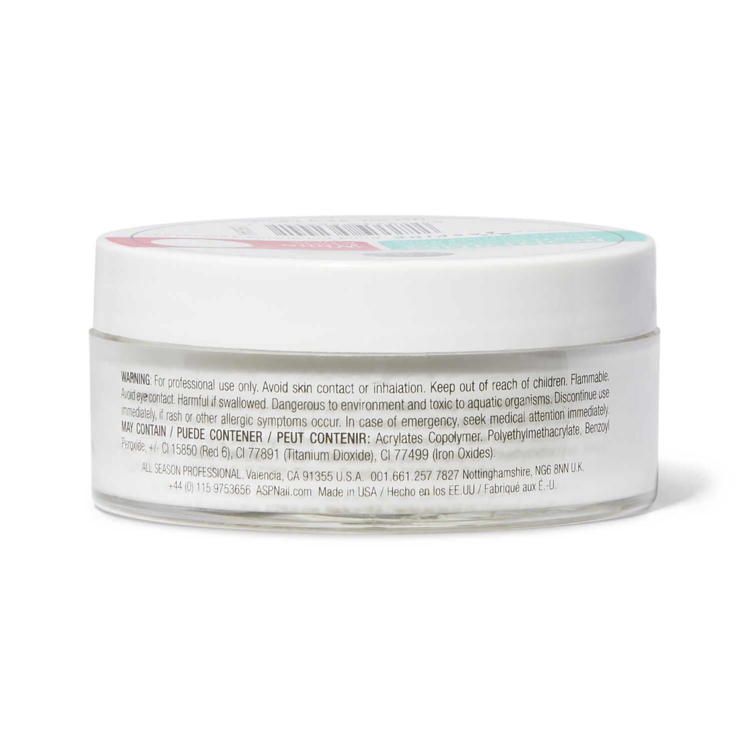 ASP White Bonding Acrylic Powder 1.6oz. Acrylic Nails Sally Beauty