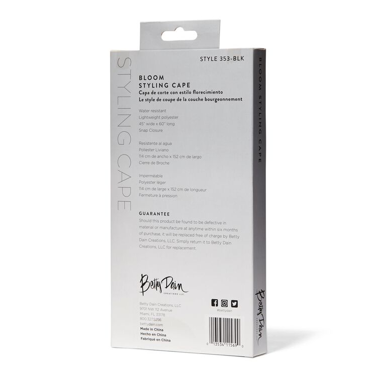 Bloom Styling Cape Black