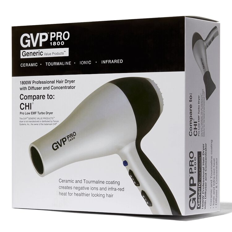 1800W Professional Hair Dryer Compare to CHI Pro low EMF Turbo Dryer