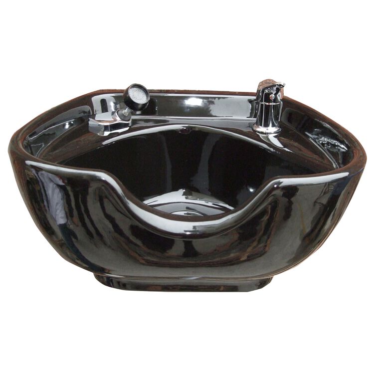Porcelain Shampoo Bowl Black