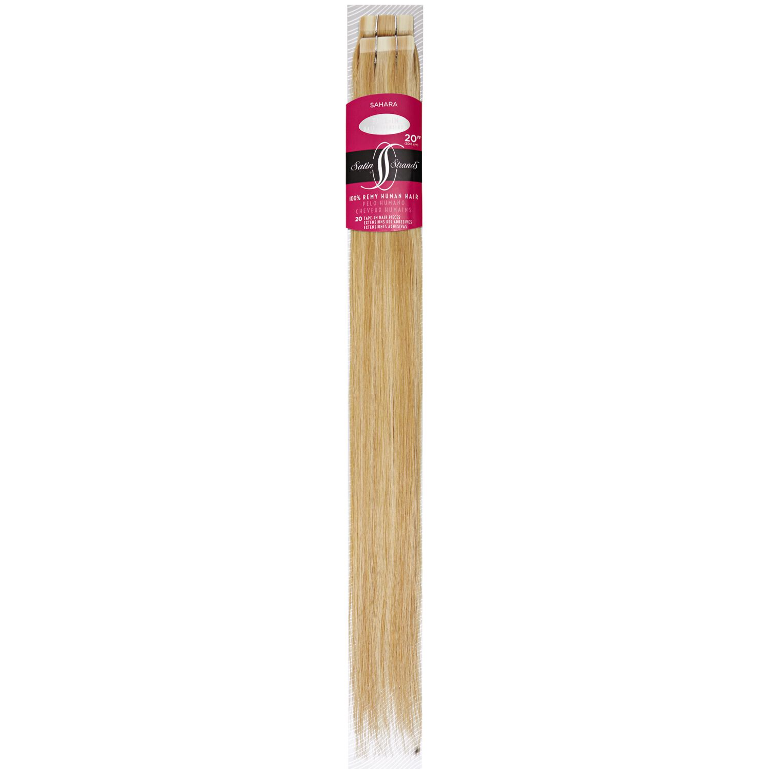 Satin Strands Tape In 20 Inch Human Hair Extensions Weft Hair