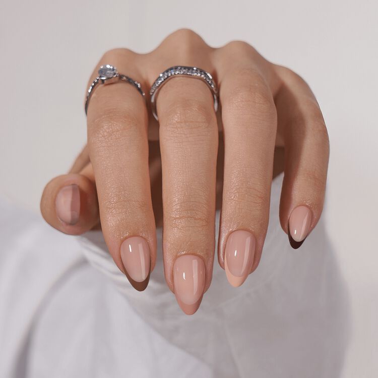 XCOATPRESS Press On Nails Short Almond - Morning Coffee