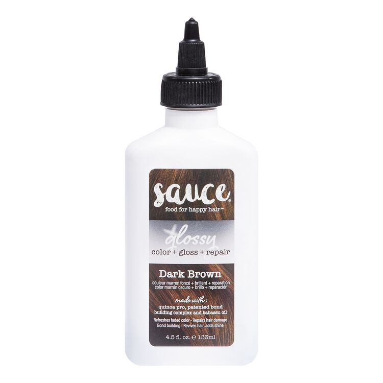 Dark Brown Glossy Color & Gloss & Repair Semi Permanent Hair Gloss