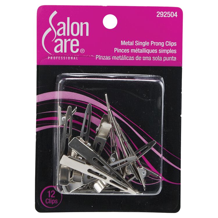 Metal Single Prong Curl Clips