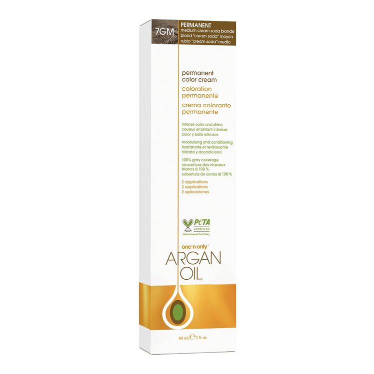 Argan Oil Permanent Color Cream 7GM Medium Cream Soda Blonde