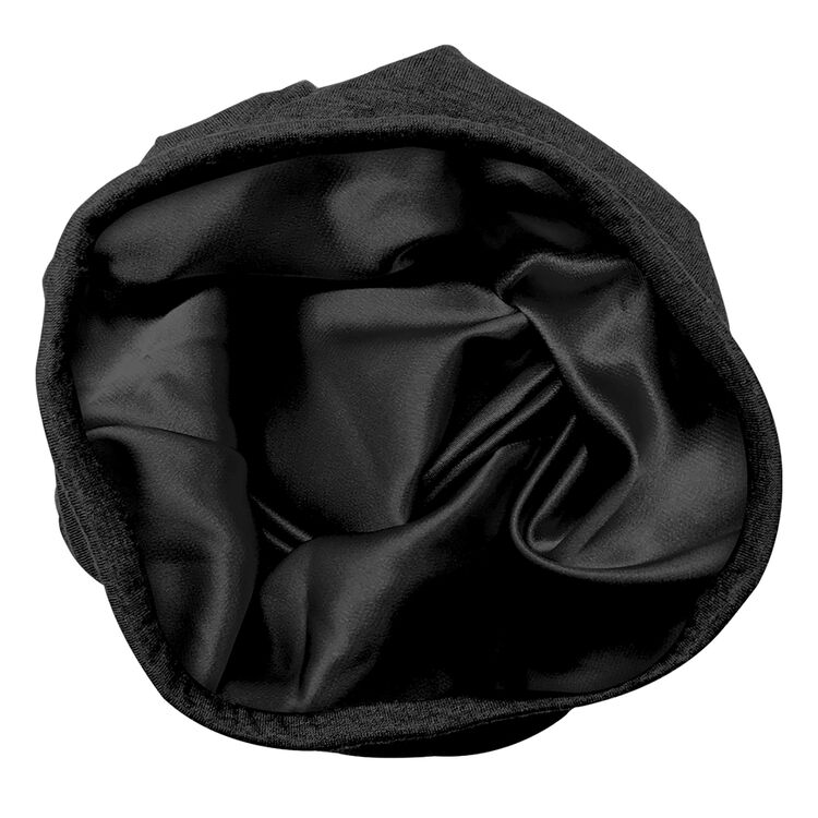 Black Satin Lined Jersey Beanie