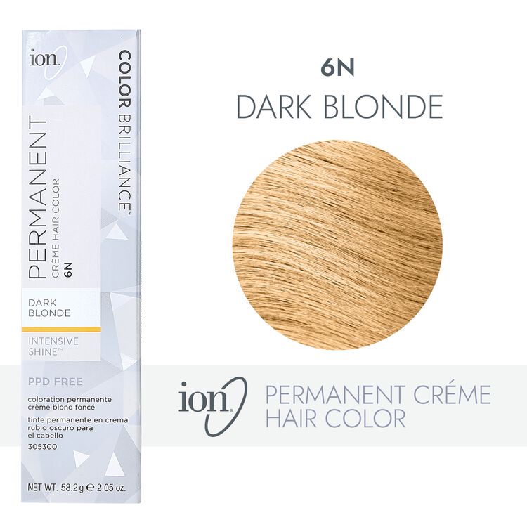 snijden druk NieuwZeeland Ion 6N Dark Blonde Permanent Creme Hair Color by Color Brilliance |  Permanent Hair Color | Sally Beauty